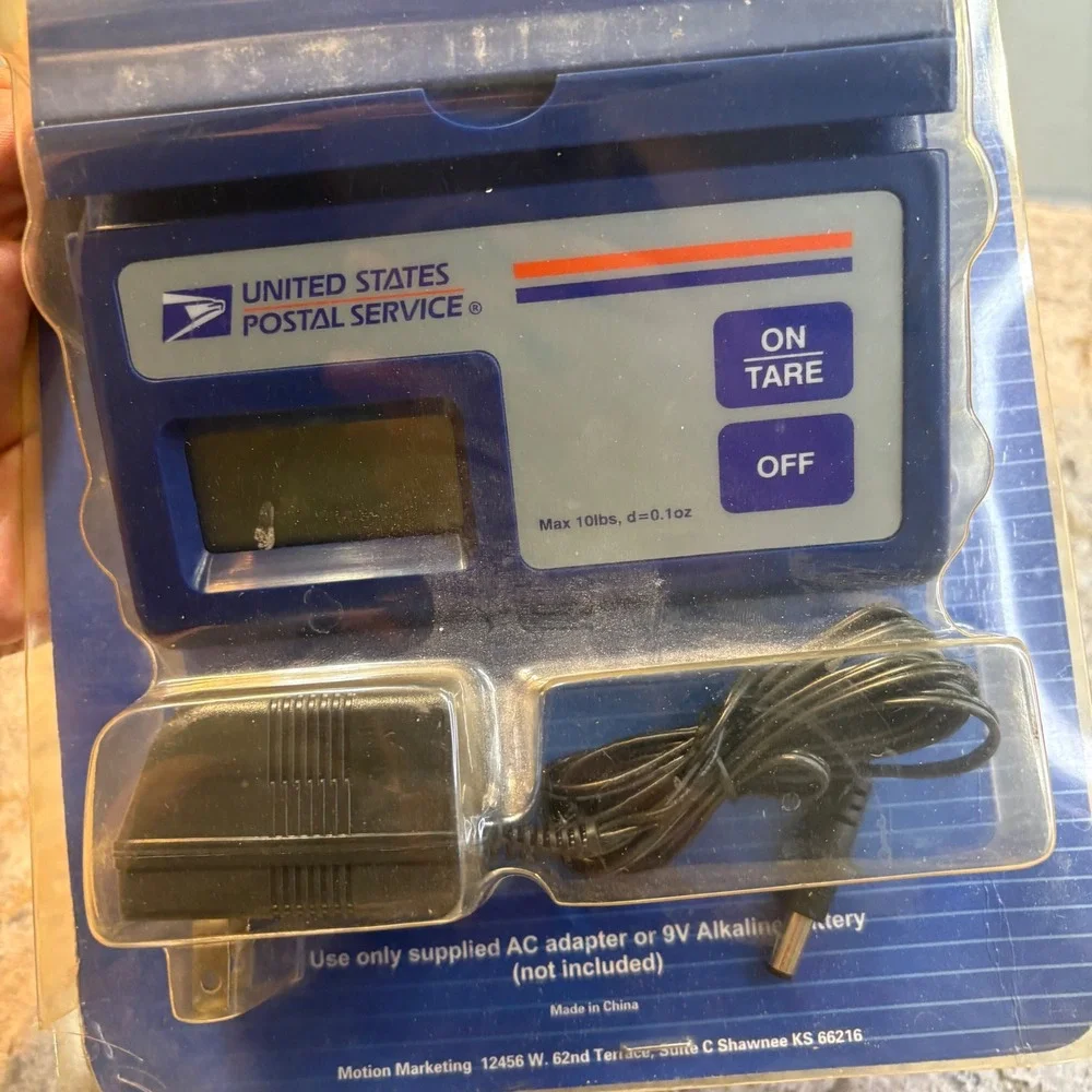 USPS Electronic Postal Scale 10lb Capacity Blue with AC Adapter New